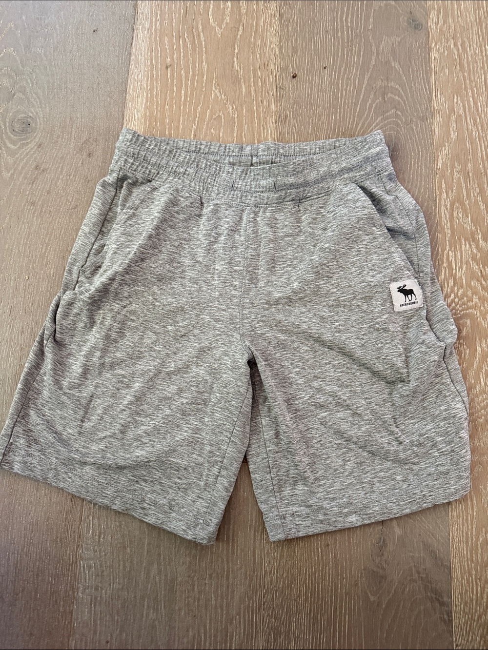 abercrombie kids gray heather athletic shorts